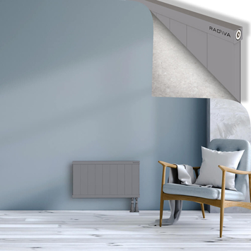 Rio Dekoratif Alüminyum Radyatör 400x904 Gri Alt Sağ 50mm