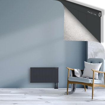 Rio Dekoratif Alüminyum Radyatör 400x904 Koyu Antrasit Alt Sağ 50mm