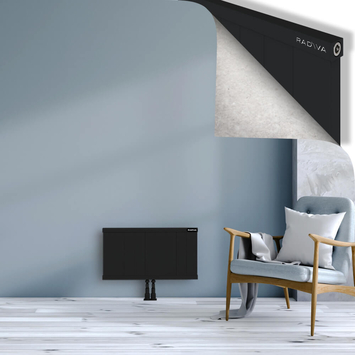 Rio Dekoratif Alüminyum Radyatör 400x904 Siyah Alt Orta 50mm