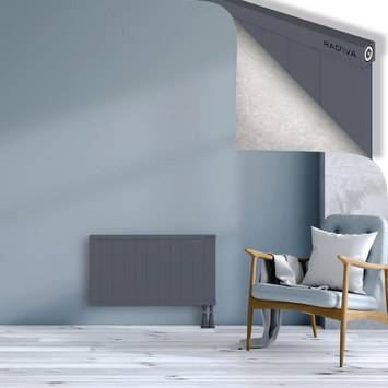 Rio Dekoratif Alüminyum Radyatör 500x1104 Antrasit Alt Sağ 50mm