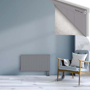 Rio Dekoratif Alüminyum Radyatör 500x1104 Gri Alt Sağ 50mm