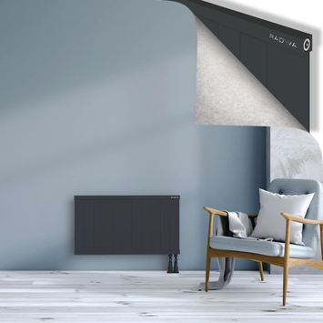 Rio Dekoratif Alüminyum Radyatör 500x1104 Koyu Antrasit Alt Sağ 50mm