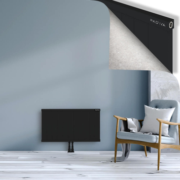 Rio Dekoratif Alüminyum Radyatör 500x1104 Siyah Alt Orta 50mm