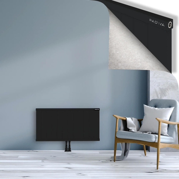 Rio Dekoratif Alüminyum Radyatör 500x1204 Siyah Alt Orta 50mm