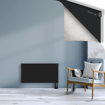 Rio Dekoratif Alüminyum Radyatör 500x1204 Siyah Alt Sağ 50mm