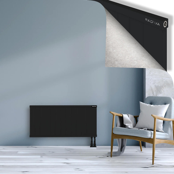 Rio Dekoratif Alüminyum Radyatör 500x1304 Siyah Alt Sağ 50mm