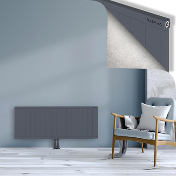 Rio Dekoratif Alüminyum Radyatör 500x1604 Antrasit Alt Orta 50mm