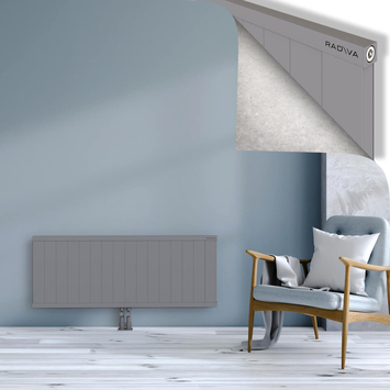 Rio Dekoratif Alüminyum Radyatör 500x1604 Gri Alt Orta 50mm