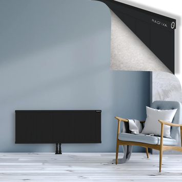 Rio Dekoratif Alüminyum Radyatör 500x1604 Siyah Alt Orta 50mm