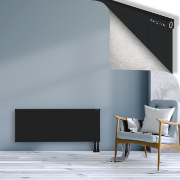 Rio Dekoratif Alüminyum Radyatör 500x1604 Siyah Alt Sağ 50mm