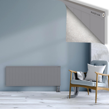 Rio Dekoratif Alüminyum Radyatör 500x1704 Gri Alt Sağ 50mm