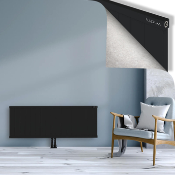 Rio Dekoratif Alüminyum Radyatör 500x1704 Siyah Alt Orta 50mm
