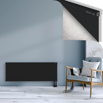Rio Dekoratif Alüminyum Radyatör 500x1704 Siyah Alt Sağ 50mm