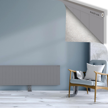 Rio Dekoratif Alüminyum Radyatör 500x2204 Gri Alt Orta 50mm