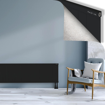 Rio Dekoratif Alüminyum Radyatör 500x2404 Siyah Alt Sağ 50mm