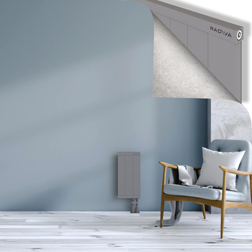 Rio Dekoratif Alüminyum Radyatör 500x304 Gri Alt Sağ 50mm