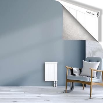 Rio Dekoratif Alüminyum Radyatör 500x404 Beyaz Alt Sağ 50mm