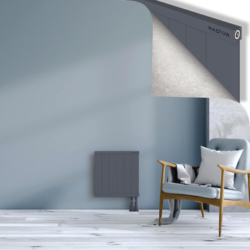 Rio Dekoratif Alüminyum Radyatör 500x604 Antrasit Alt Sağ 50mm