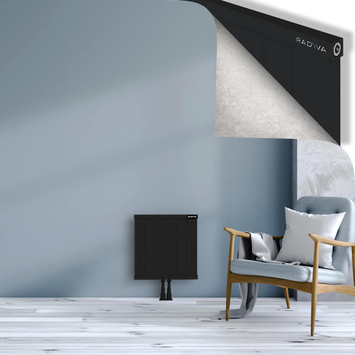 Rio Dekoratif Alüminyum Radyatör 500x604 Siyah Alt Orta 50mm