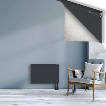 Rio Dekoratif Alüminyum Radyatör 500x904 Koyu Antrasit Alt Sağ 50mm