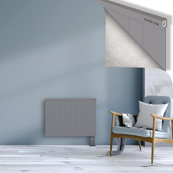 Rio Dekoratif Alüminyum Radyatör 600x1004 Gri Alt Sağ 50mm