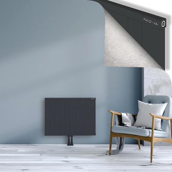 Rio Dekoratif Alüminyum Radyatör 600x1004 Koyu Antrasit Alt Orta 50mm
