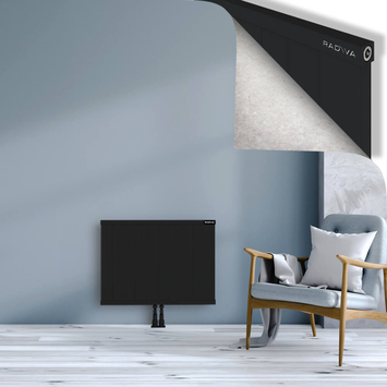 Rio Dekoratif Alüminyum Radyatör 600x1004 Siyah Alt Orta 50mm