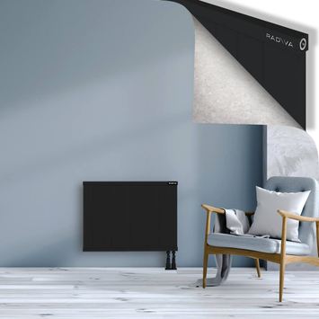 Rio Dekoratif Alüminyum Radyatör 600x1004 Siyah Alt Sağ 50mm