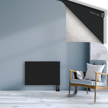 Rio Dekoratif Alüminyum Radyatör 600x1104 Siyah Alt Sağ 50mm