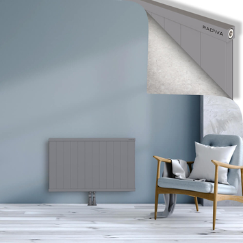 Rio Dekoratif Alüminyum Radyatör 600x1204 Gri Alt Orta 50mm