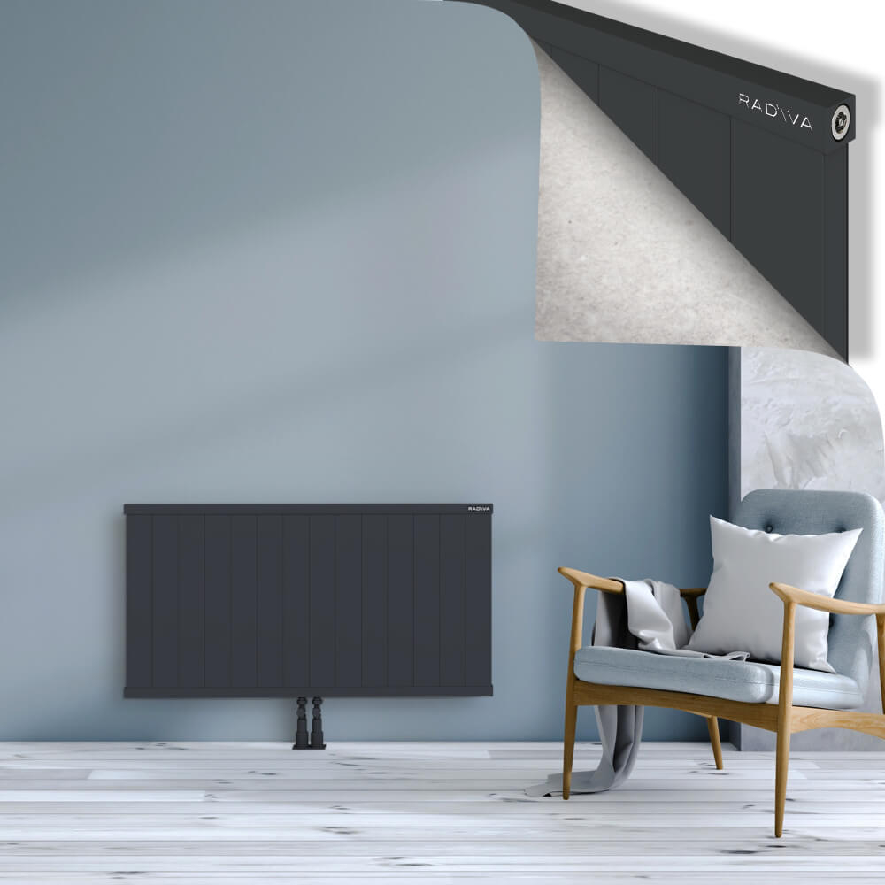 Rio Dekoratif Alüminyum Radyatör 600x1404 Koyu Antrasit - 2
