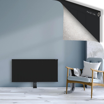 Rio Dekoratif Alüminyum Radyatör 600x1504 Siyah Alt Orta 50mm