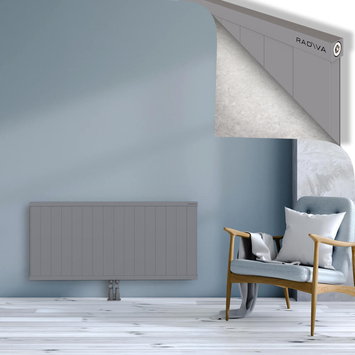 Rio Dekoratif Alüminyum Radyatör 600x1604 Gri Alt Orta 50mm