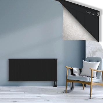 Rio Dekoratif Alüminyum Radyatör 600x1604 Siyah Alt Sağ 50mm