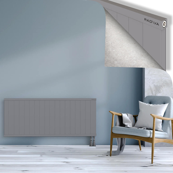 Rio Dekoratif Alüminyum Radyatör 600x1804 Gri Alt Sağ 50mm