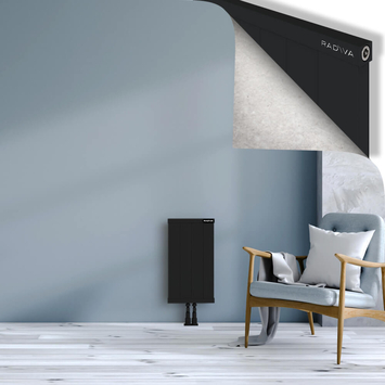 Rio Dekoratif Alüminyum Radyatör 600x404 Siyah Alt Orta 50mm