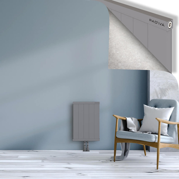 Rio Dekoratif Alüminyum Radyatör 600x504 Gri Alt Orta 50mm