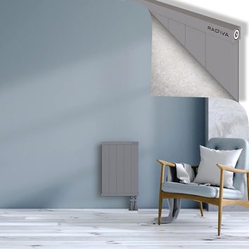 Rio Dekoratif Alüminyum Radyatör 600x504 Gri Alt Sağ 50mm