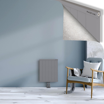 Rio Dekoratif Alüminyum Radyatör 600x604 Gri Alt Orta 50mm
