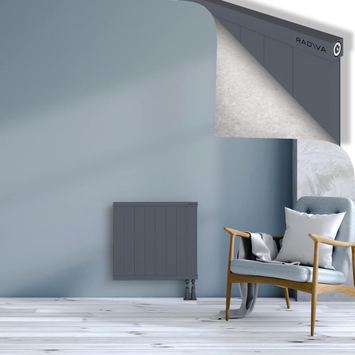 Rio Dekoratif Alüminyum Radyatör 600x804 Antrasit Alt Sağ 50mm