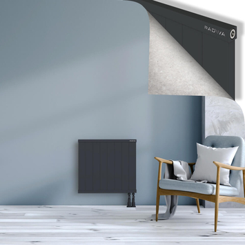 Rio Dekoratif Alüminyum Radyatör 600x804 Koyu Antrasit Alt Sağ 50mm