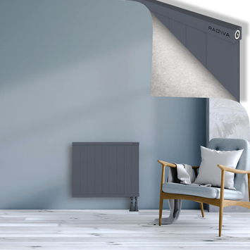 Rio Dekoratif Alüminyum Radyatör 600x904 Antrasit Alt Sağ 50mm