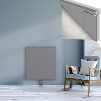 Rio Dekoratif Alüminyum Radyatör 900x1004 Gri Alt Orta 50mm
