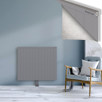 Rio Dekoratif Alüminyum Radyatör 900x1304 Gri Alt Orta 50mm
