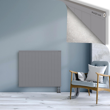 Rio Dekoratif Alüminyum Radyatör 900x1304 Gri Alt Sağ 50mm