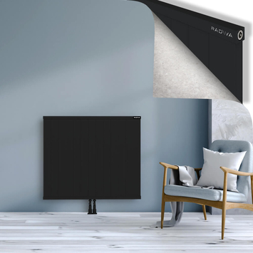 Rio Dekoratif Alüminyum Radyatör 900x1304 Siyah Alt Orta 50mm