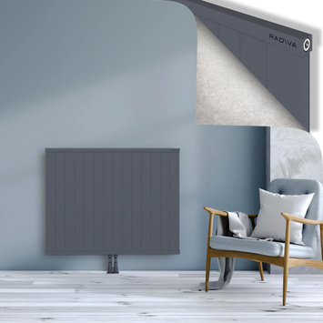 Rio Dekoratif Alüminyum Radyatör 900x1404 Antrasit Alt Orta 50mm