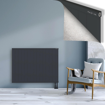 Rio Dekoratif Alüminyum Radyatör 900x1504 Koyu Antrasit Alt Sağ 50mm