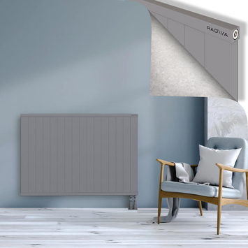 Rio Dekoratif Alüminyum Radyatör 900x1604 Gri Alt Sağ 50mm