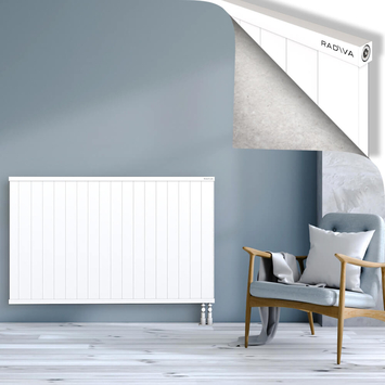 Rio Dekoratif Alüminyum Radyatör 900x1804 Beyaz Alt Sağ 50mm